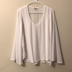Show Me Your MuMu white chiffon blouse